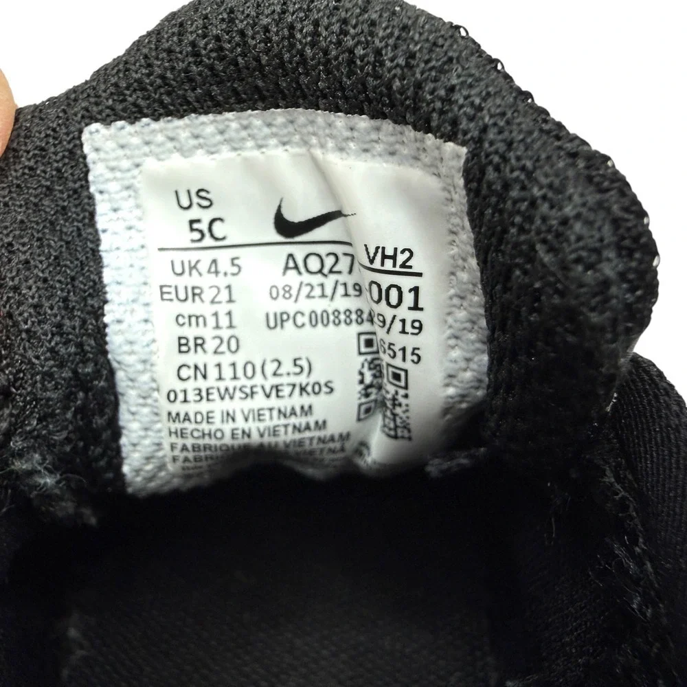 Nike Air Max Motion 2 Baby Toddler Shoes AQ2744-001 Black White Size US 5C